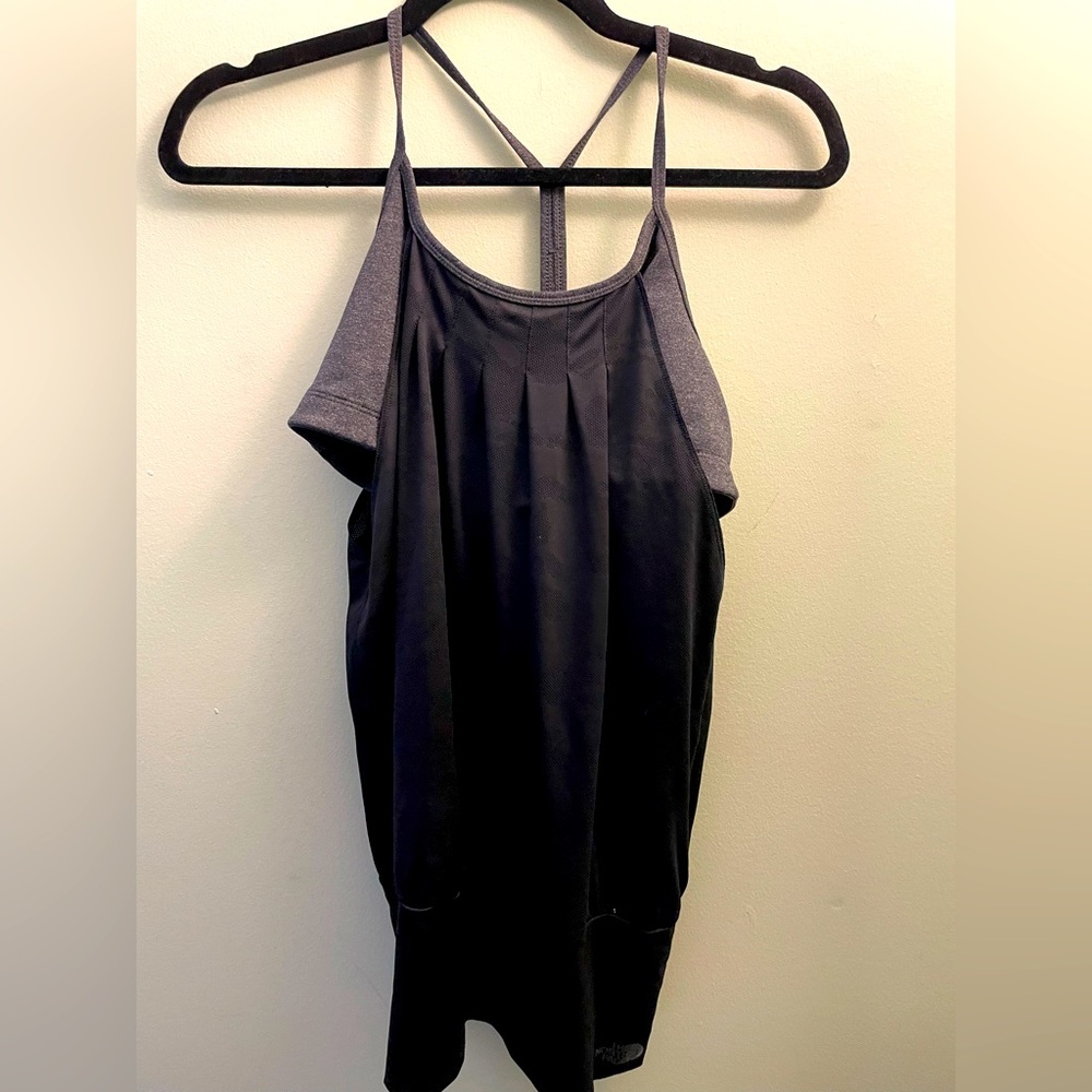 North-face Quick Dry Black Tank Top with Built-in Bra Lululemon like Size M